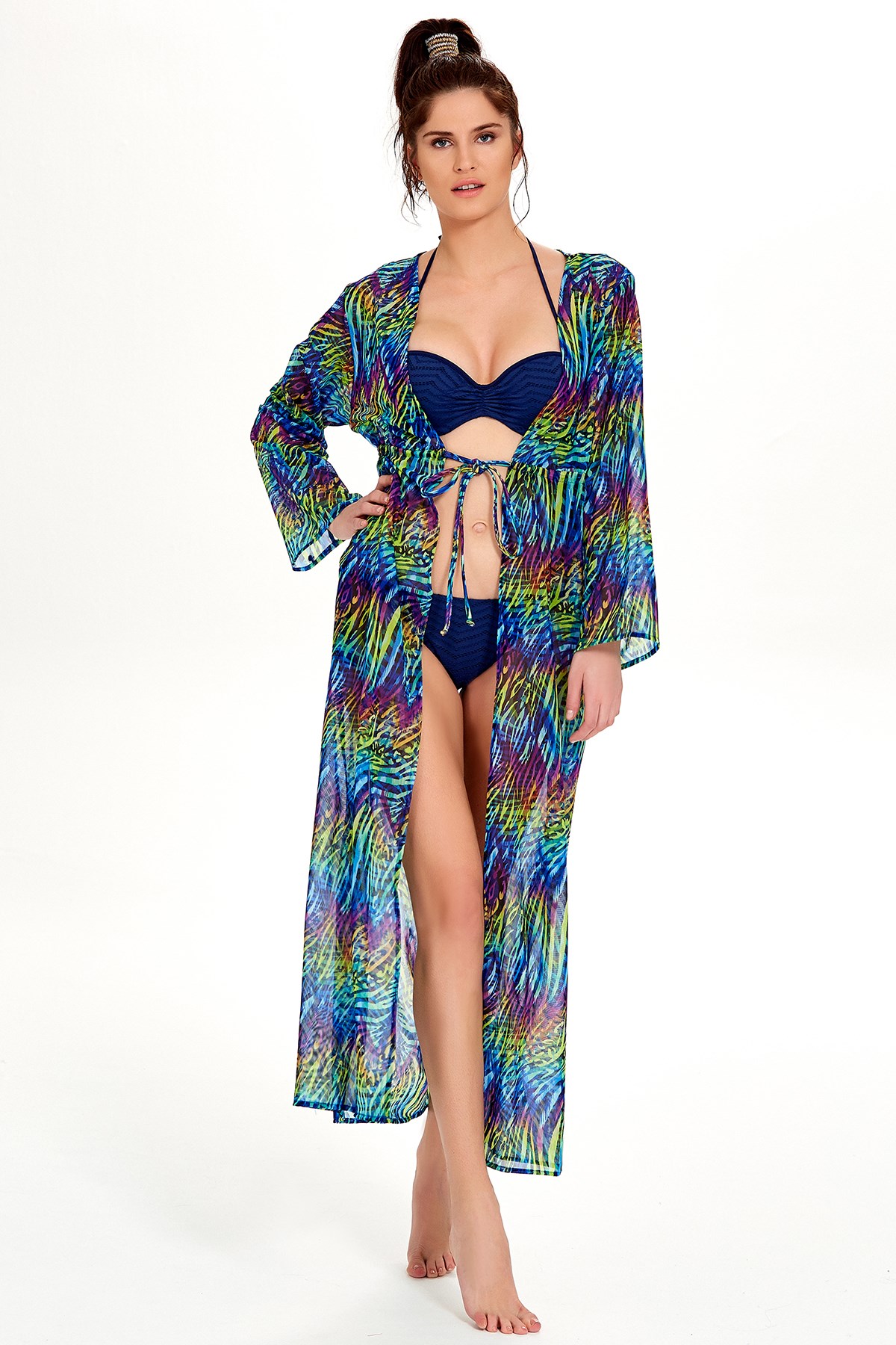 Mavi Desenli Uzun Kaftan en iyi fiyatlarla Argento'da!