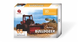 Ahşap Buldozer 3 Boyutlu Yapboz