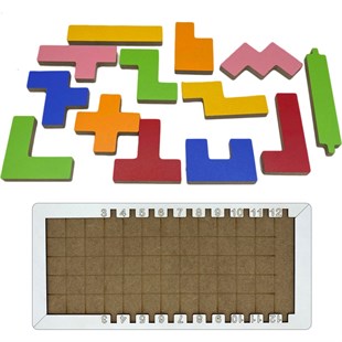Ahşap Katamino Tetris Eğitici Oyun Seti