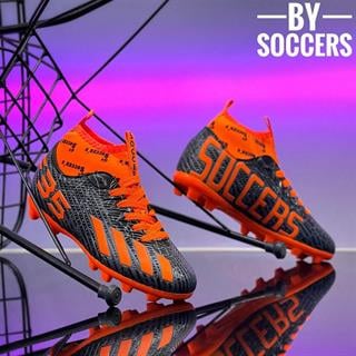 By Soccers Erkek F35 Krampon Siyah Oranj