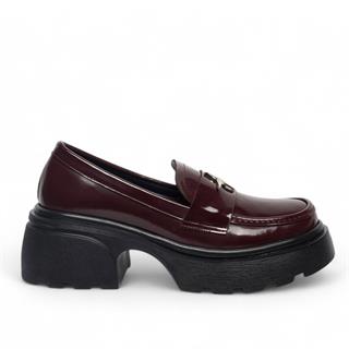Diva Mod Zenne Loafer Ayakkabı 2500 Rugan Bordo
