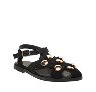 Diva Mod Zenne Sandalet 0120 Süet Siyah