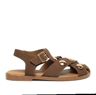 Diva Mod Zenne Sandalet 0120 Süet Kahve