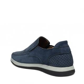 Faruk Engin Deri 2143 Nubuk Lacivert Tb Poli