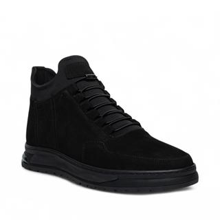 Faruk Engin Deri Bot 1053-1 Nubuk Siyah Tb Kaucuk