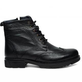 Faruk Engin Deri Bot 211 Cilt Siyah Bağlı Tb Kaucuk