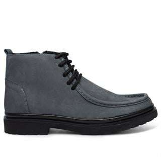 Faruk Engin Deri Bot 215 Nubuk Gri Tb Poli