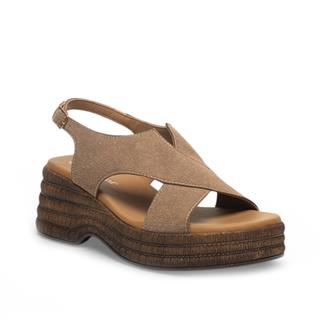 Diva Mod Zenne Sandalet Topuklu 701 Süet Vizon
