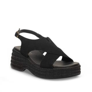 Diva Mod Zenne Sandalet Topuklu 701 Süet Siyah