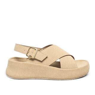 Diva Mod Zenne Sandalet 084 Süet Bej