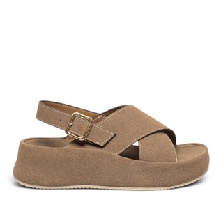 Diva Mod Zenne Sandalet 084 Süet Vizon