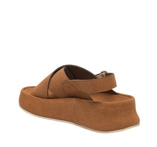 Diva Mod Zenne Sandalet 084 Süet Taba