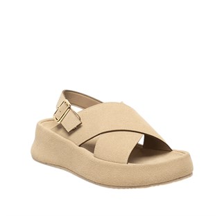 Diva Mod Zenne Sandalet 084 Süet Bej