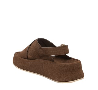 Diva Mod Zenne Sandalet 084 Süet Kahve