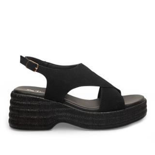 Diva Mod Zenne Sandalet Topuklu 701 Süet Siyah