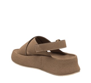 Diva Mod Zenne Sandalet 084 Süet Vizon
