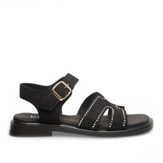 Diva Mod Zenne Sandalet 200 Yarma Süet Siyah