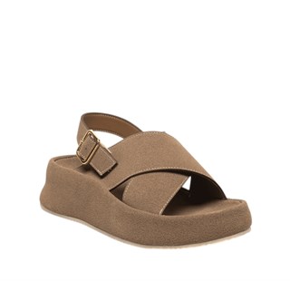 Diva Mod Zenne Sandalet 084 Süet Vizon