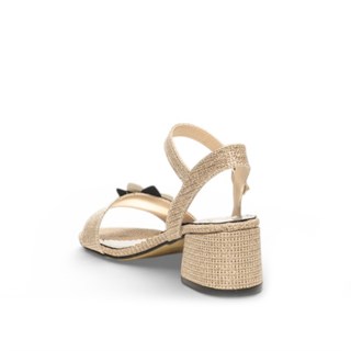 Genel Filet Topuklu Sandalet Hf093 Altın