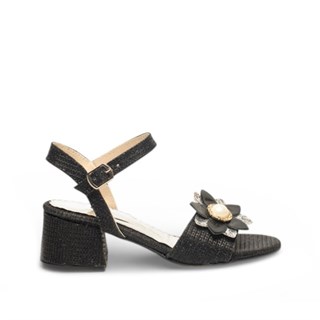 Genel Filet Topuklu Sandalet Hf093 Siyah