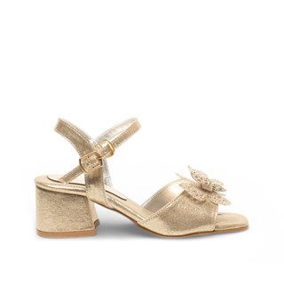 Genel Filet Topuklu Sandalet Hf091 Sultan Altın