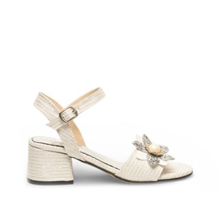 Genel Filet Topuklu Sandalet Hf093 Sedef