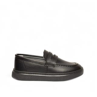 Genel Patik Loafer Ayakkabı 100p Cilt Siyah