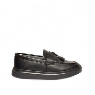 Genel Patik Loafer Ayakkabı 101p Cilt Siyah