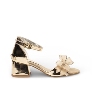 Genel Patik Topuklu Sandalet Hp092 Ayna Altın