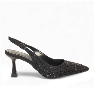 Genel Zenne Abiye Stiletto Taş Detaylı 750 Siyah