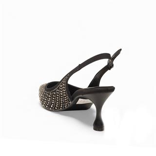 Genel Zenne Abiye Taş Detaylı Stiletto 550 Siyah-gümüş