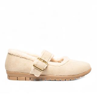 Genel Zenne Ayakkabı Kürklü 801 Süet Bej