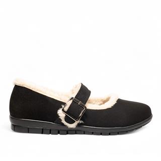 Genel Zenne Ayakkabı Kürklü 801 Süet Siyah