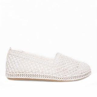 Genel Zenne Babet Espadril 96 Örgü Beyaz