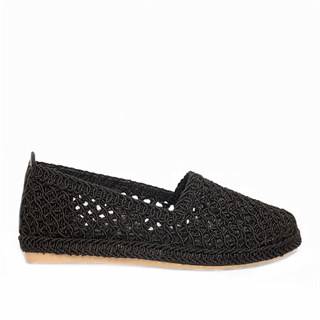 Genel Zenne Babet Espadril 96 Örgü Siyah