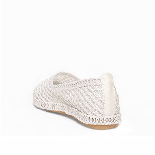Genel Zenne Babet Espadril 96 Örgü Beyaz