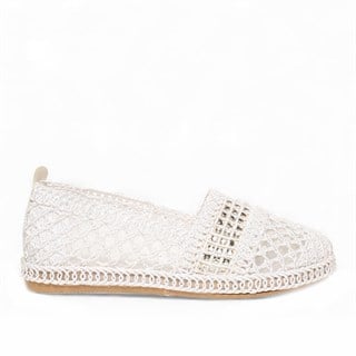 Genel Zenne Babet Espadril 94 Örgü Beyaz