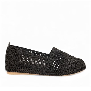 Genel Zenne Babet Espadril 94 Örgü Siyah