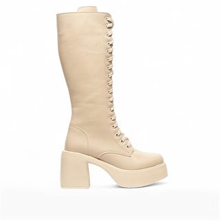 Genel Zenne Çizme Topuklu 304 Cilt Bej