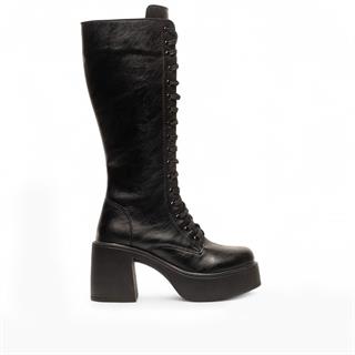 Genel Zenne Çizme Topuklu 304 Cilt Siyah