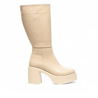 Genel Zenne Çizme Topuklu 303 Cilt Bej