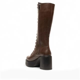 Genel Zenne Çizme Topuklu 304 Cilt Kahve