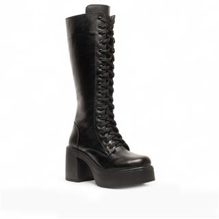 Genel Zenne Çizme Topuklu 304 Cilt Siyah