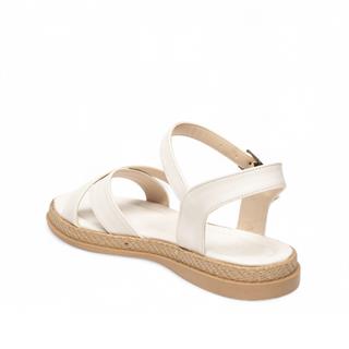 Genel Zenne Günlük Çapraz Bantlı Sandalet 209 Cilt Beyaz