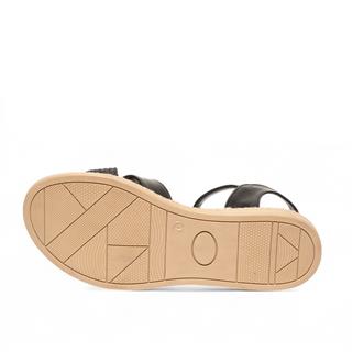 Genel Zenne Günlük Çapraz Bantlı Sandalet 209 Hasır Siyah