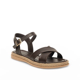 Genel Zenne Günlük Çapraz Bantlı Sandalet 59 Cilt Kahve