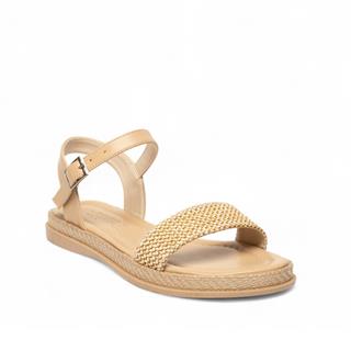 Genel Zenne Günlük Tek Bant Sandalet 208 Hasır Nut