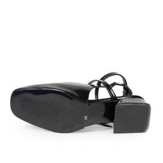 Genel Zenne Günlük Topuklu Ayakkabı 5190 Rugan Siyah