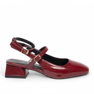 Genel Zenne Günlük Topuklu Ayakkabı 5190 Rugan Bordo
