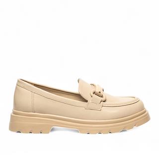 Genel Zenne Loafer Ayakkabı 802 Kırışık Rugan Bej